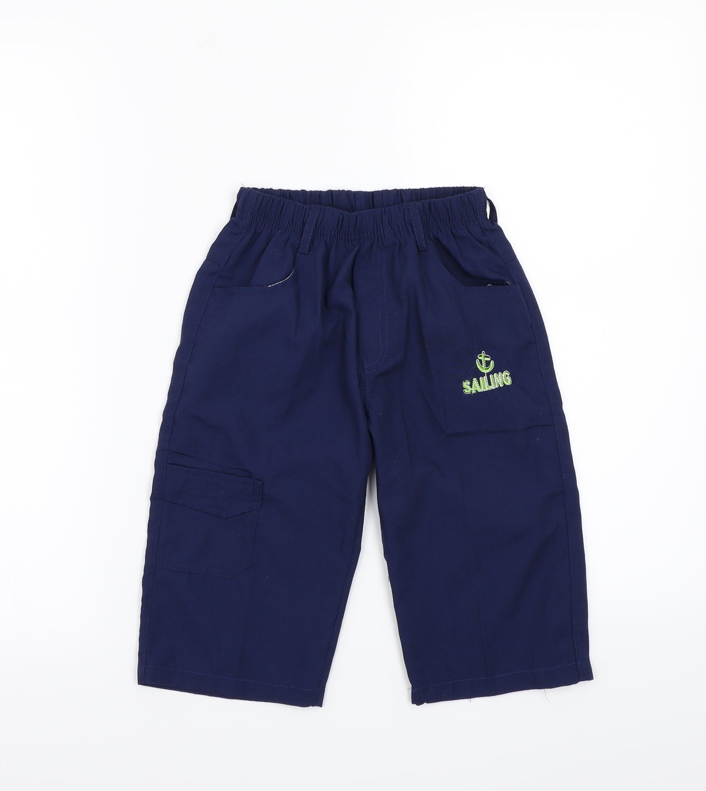 L&Q Boys Blue   Capri Trousers Size 8 Years