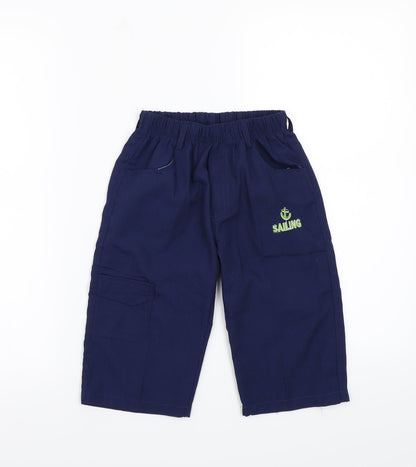 L&Q Boys Blue   Capri Trousers Size 8 Years