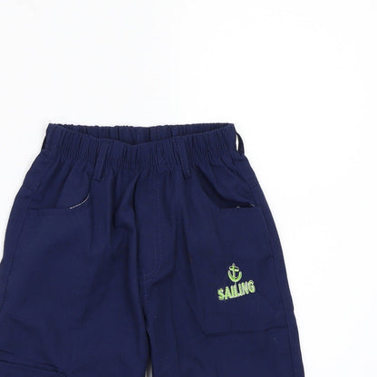 L&Q Boys Blue   Capri Trousers Size 8 Years