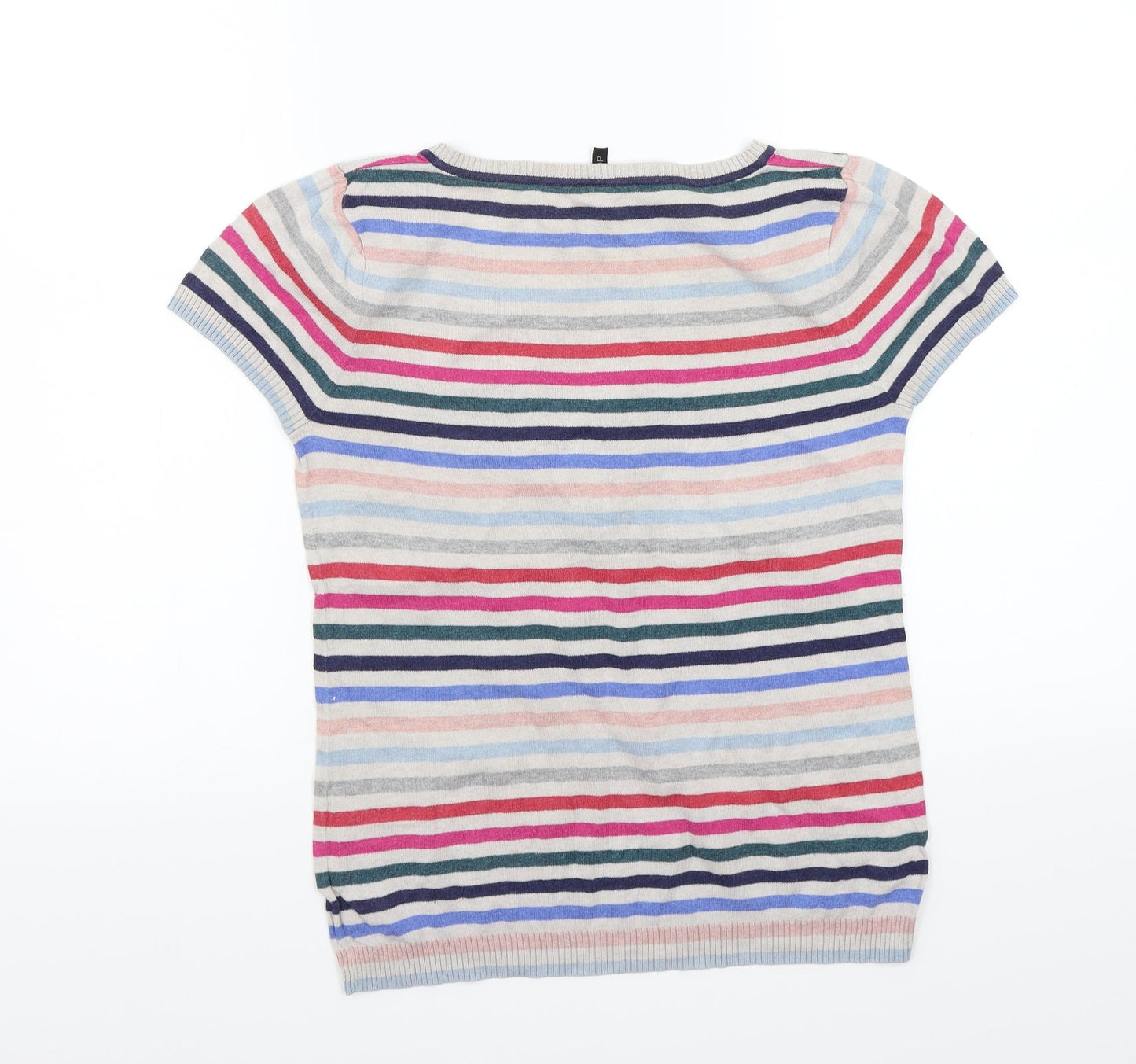 Womens UK Size 8 Topshop Grey Basic T-Shirt