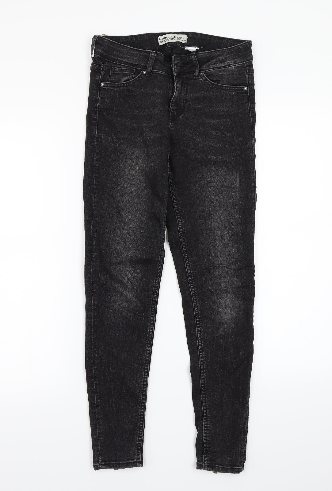 Womens UK Size 4 H&M Regular Fit Skinny Black Jeans