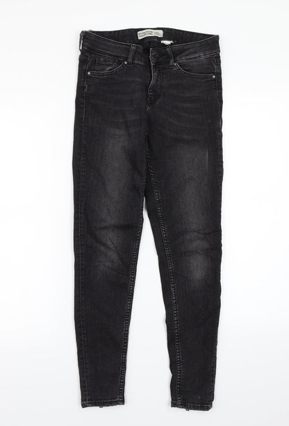 Womens UK Size 4 H&M Regular Fit Skinny Black Jeans