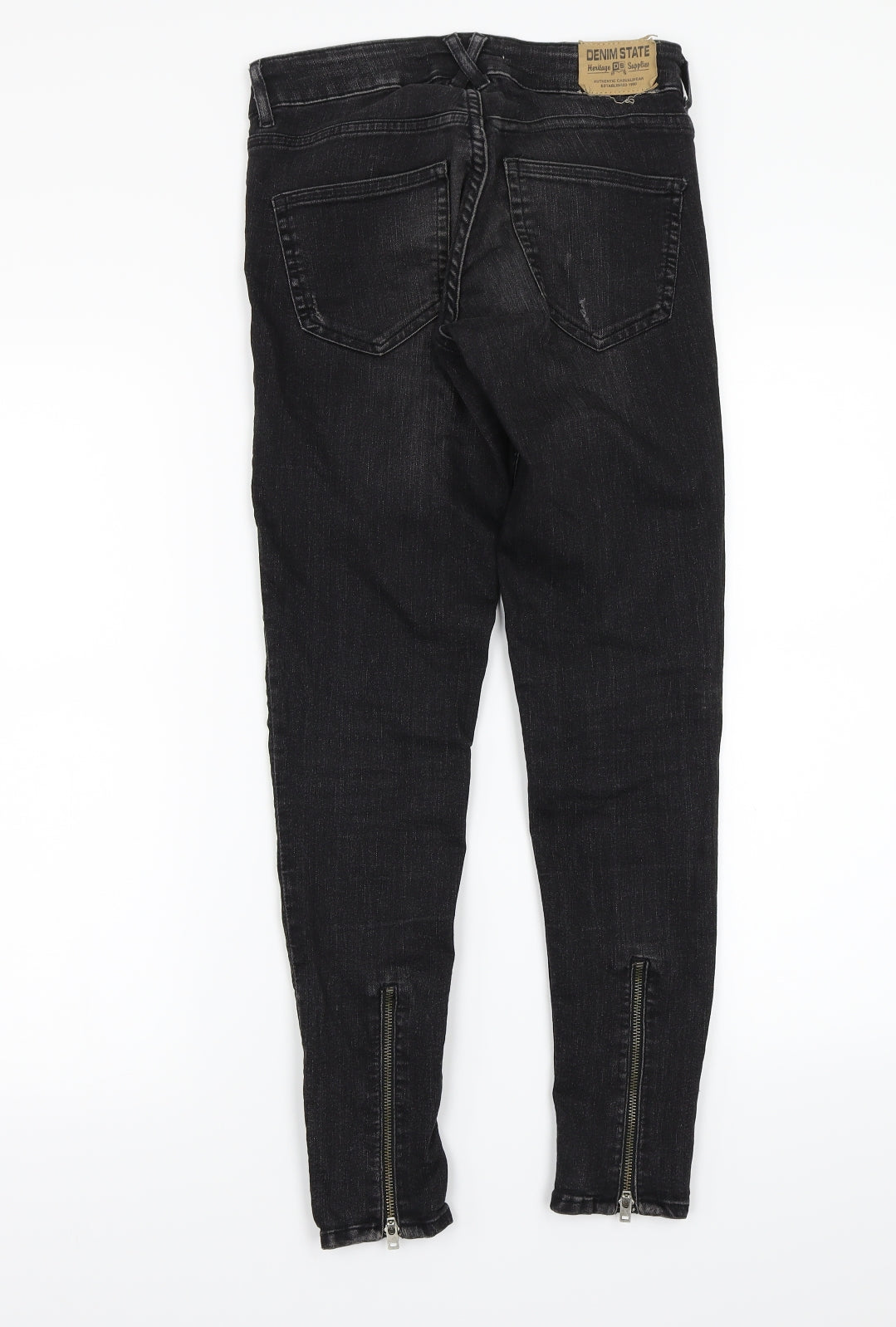 Womens UK Size 4 H&M Regular Fit Skinny Black Jeans