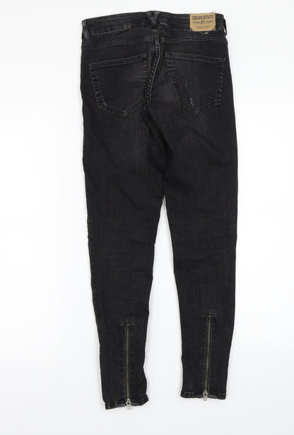Womens UK Size 4 H&M Regular Fit Skinny Black Jeans