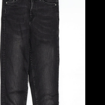 Womens UK Size 4 H&M Regular Fit Skinny Black Jeans