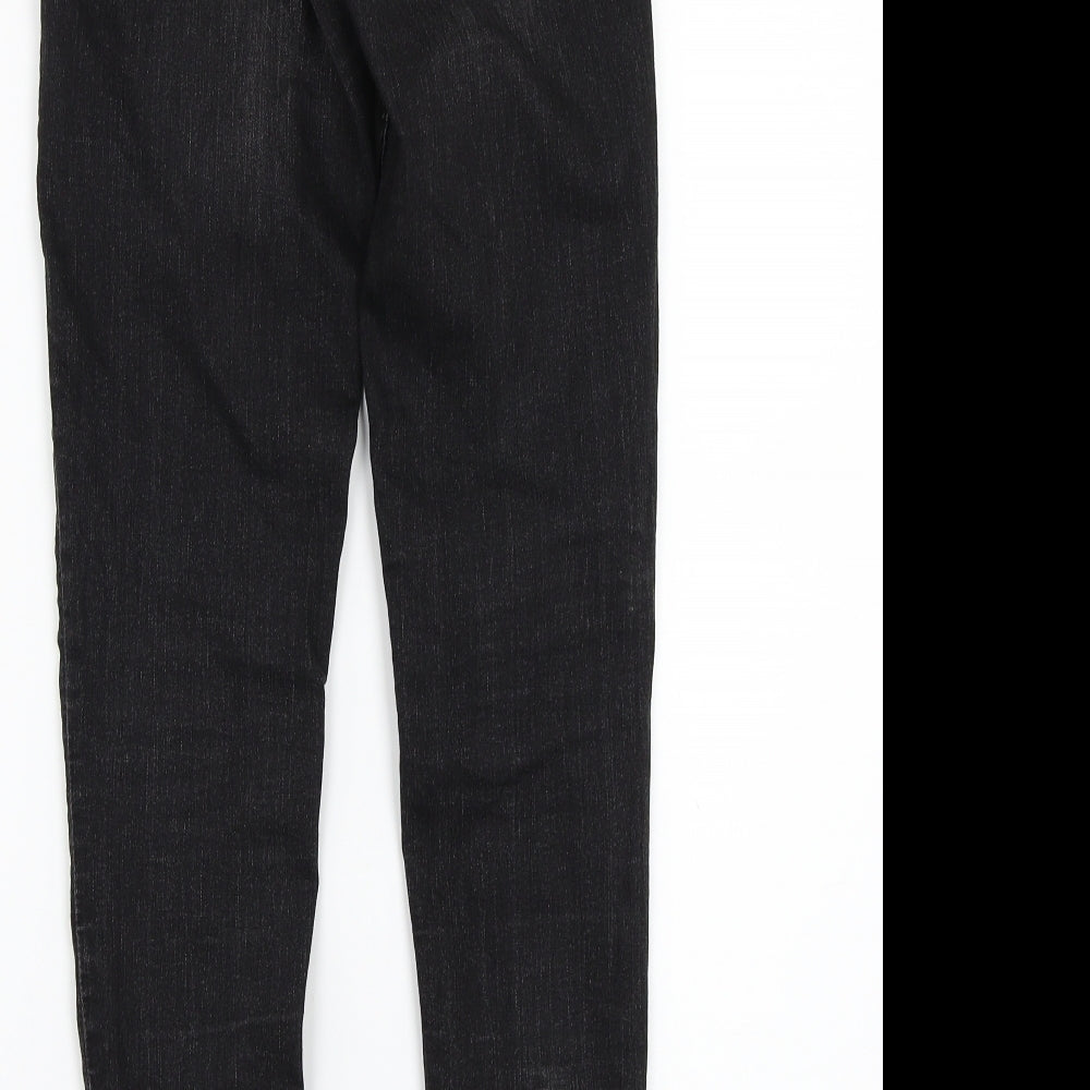 Womens UK Size 4 H&M Regular Fit Skinny Black Jeans