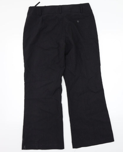F&F Womens Black Striped  Trousers  Size 14 L29 in