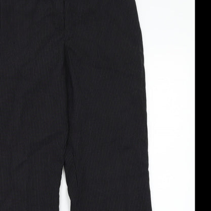 F&F Womens Black Striped  Trousers  Size 14 L29 in
