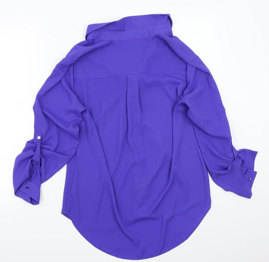 George Womens Blue   Basic Button-Up Size 12