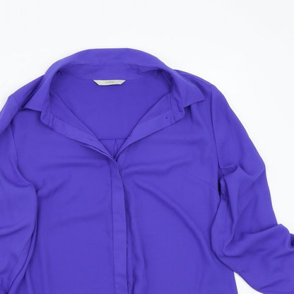 George Womens Blue   Basic Button-Up Size 12