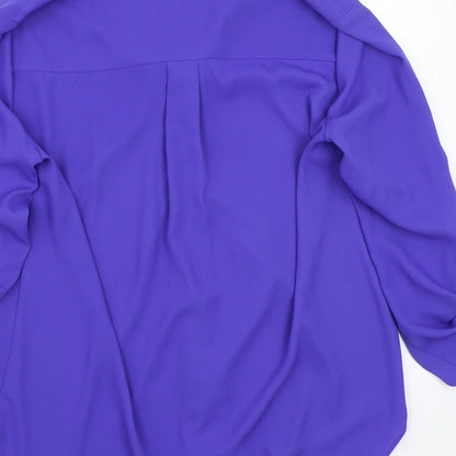 George Womens Blue   Basic Button-Up Size 12