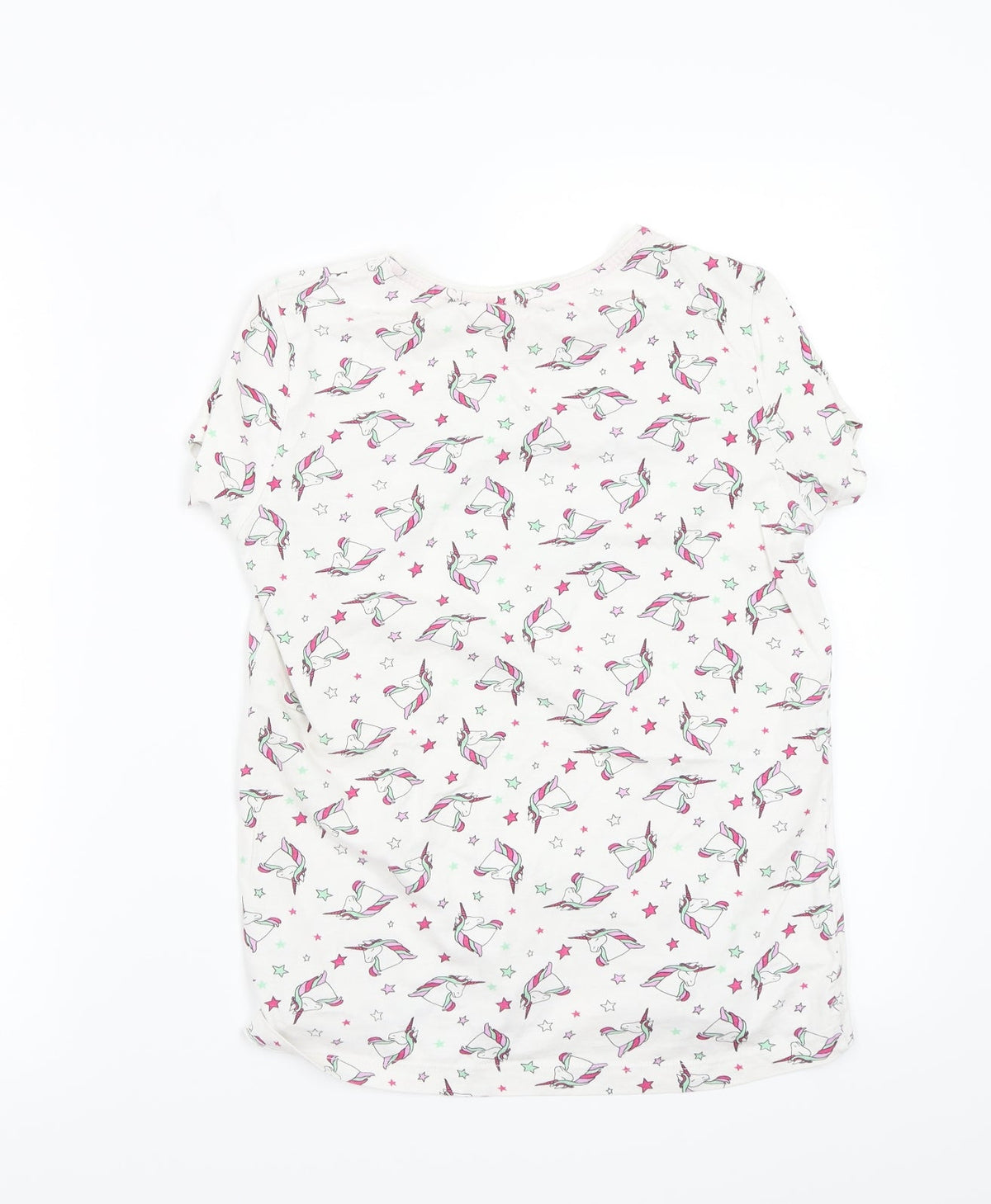 Primark Girls White  Rayon Basic T-Shirt Size 13 Years
