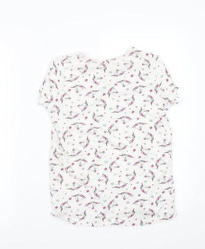 Primark Girls White  Rayon Basic T-Shirt Size 13 Years