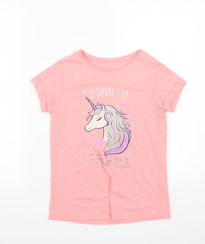 Primark Girls Pink   Basic T-Shirt Size 10-11 Years