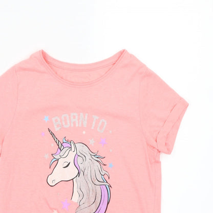 Primark Girls Pink   Basic T-Shirt Size 10-11 Years