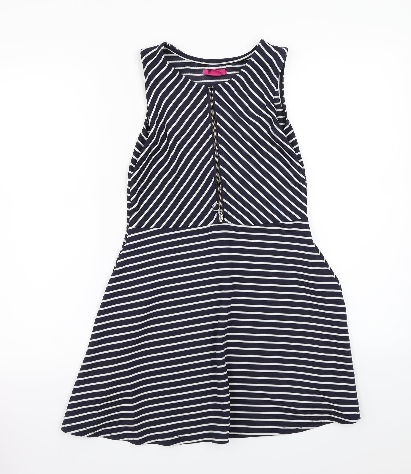 Young Dimension Girls Blue Striped  A-Line  Size 9-10 Years