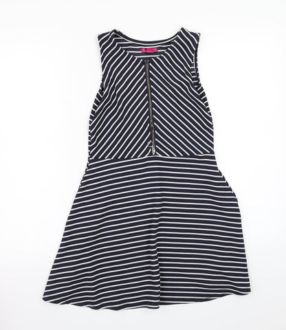 Young Dimension Girls Blue Striped  A-Line  Size 9-10 Years