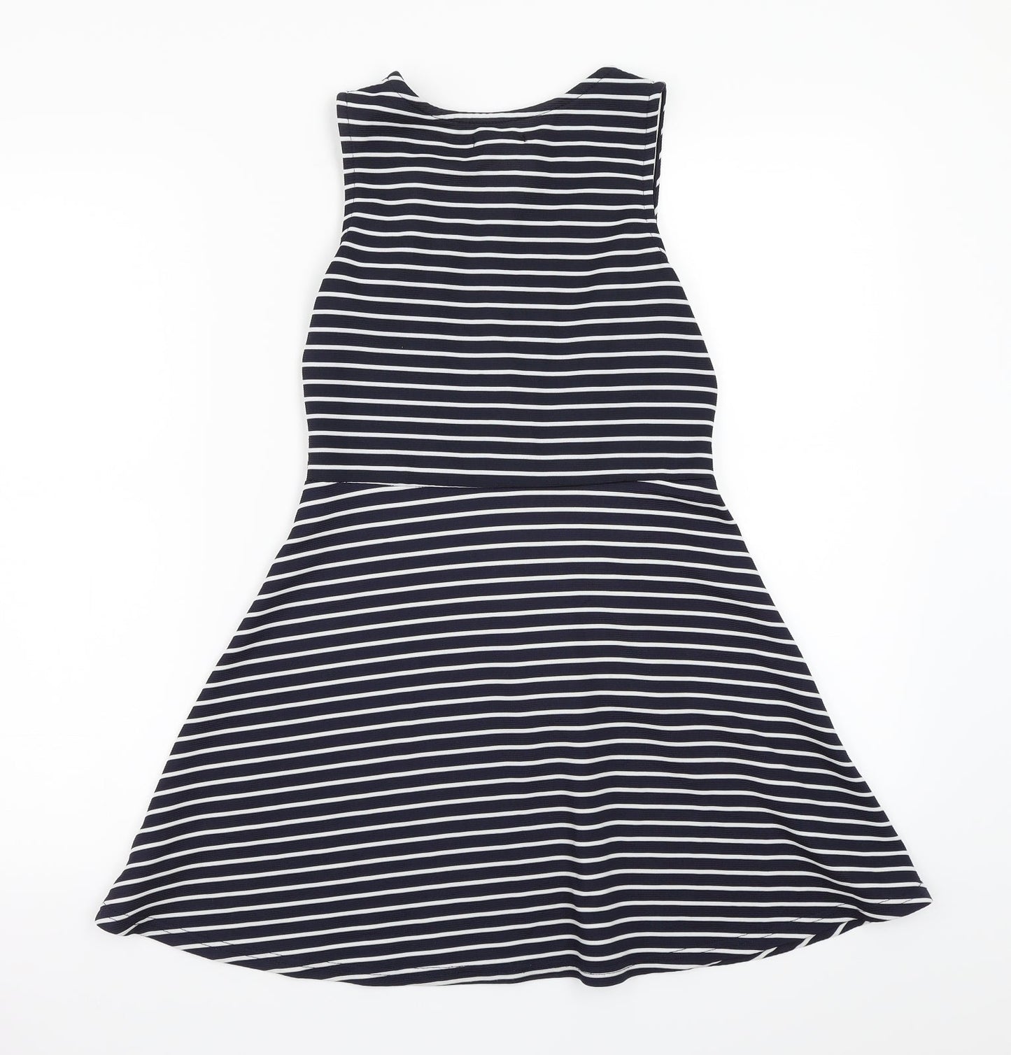 Young Dimension Girls Blue Striped  A-Line  Size 9-10 Years