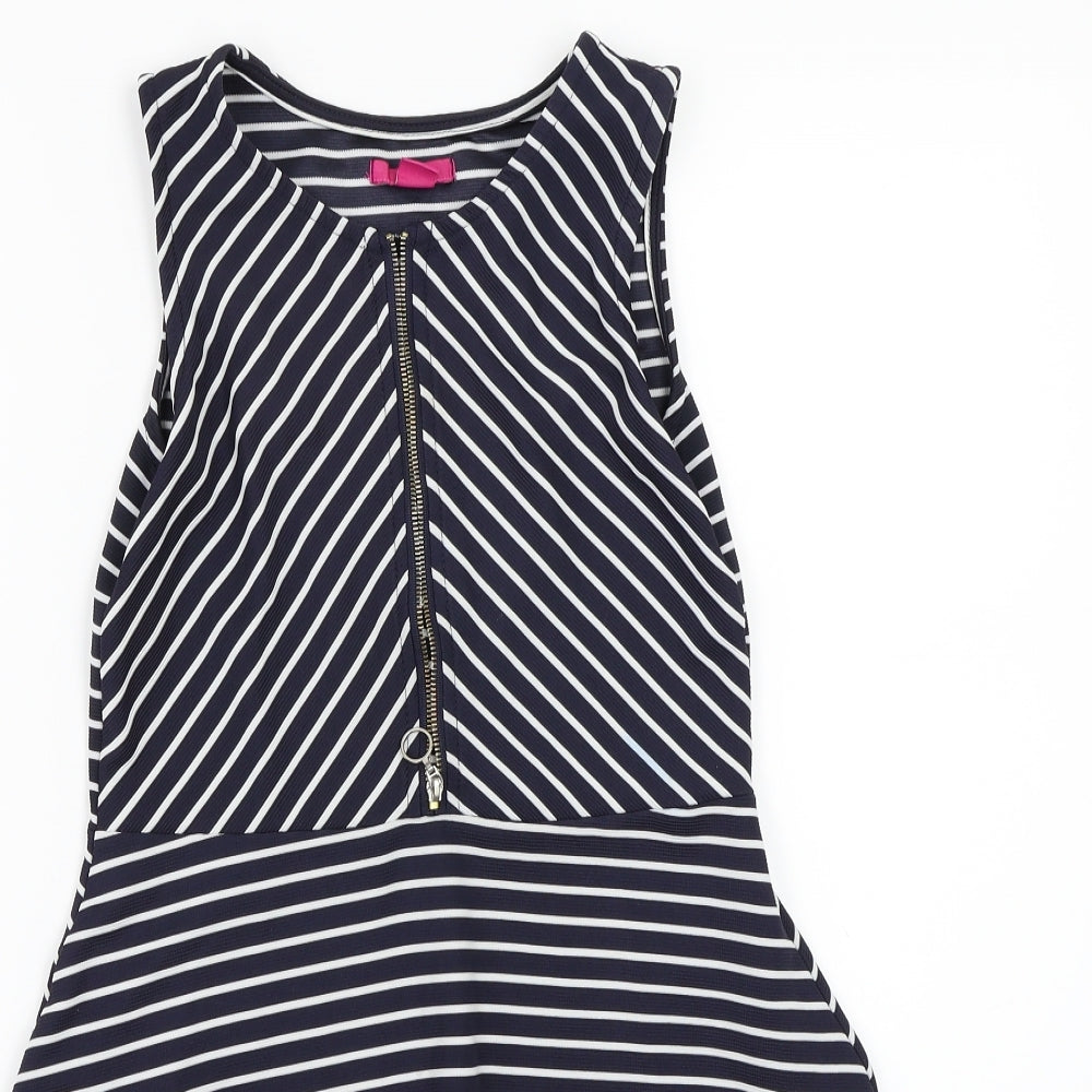 Young Dimension Girls Blue Striped  A-Line  Size 9-10 Years