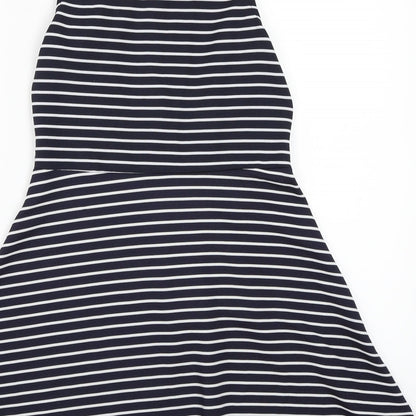 Young Dimension Girls Blue Striped  A-Line  Size 9-10 Years