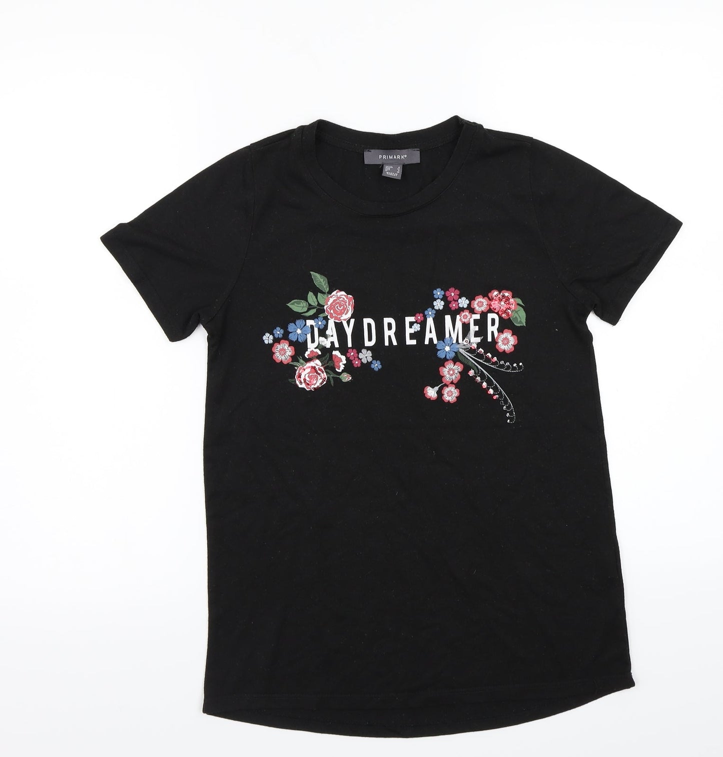 Primark Womens Black   Basic T-Shirt Size 4