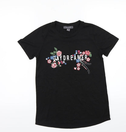 Primark Womens Black   Basic T-Shirt Size 4