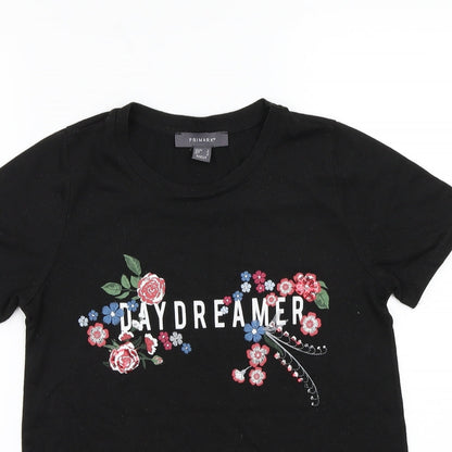Primark Womens Black   Basic T-Shirt Size 4