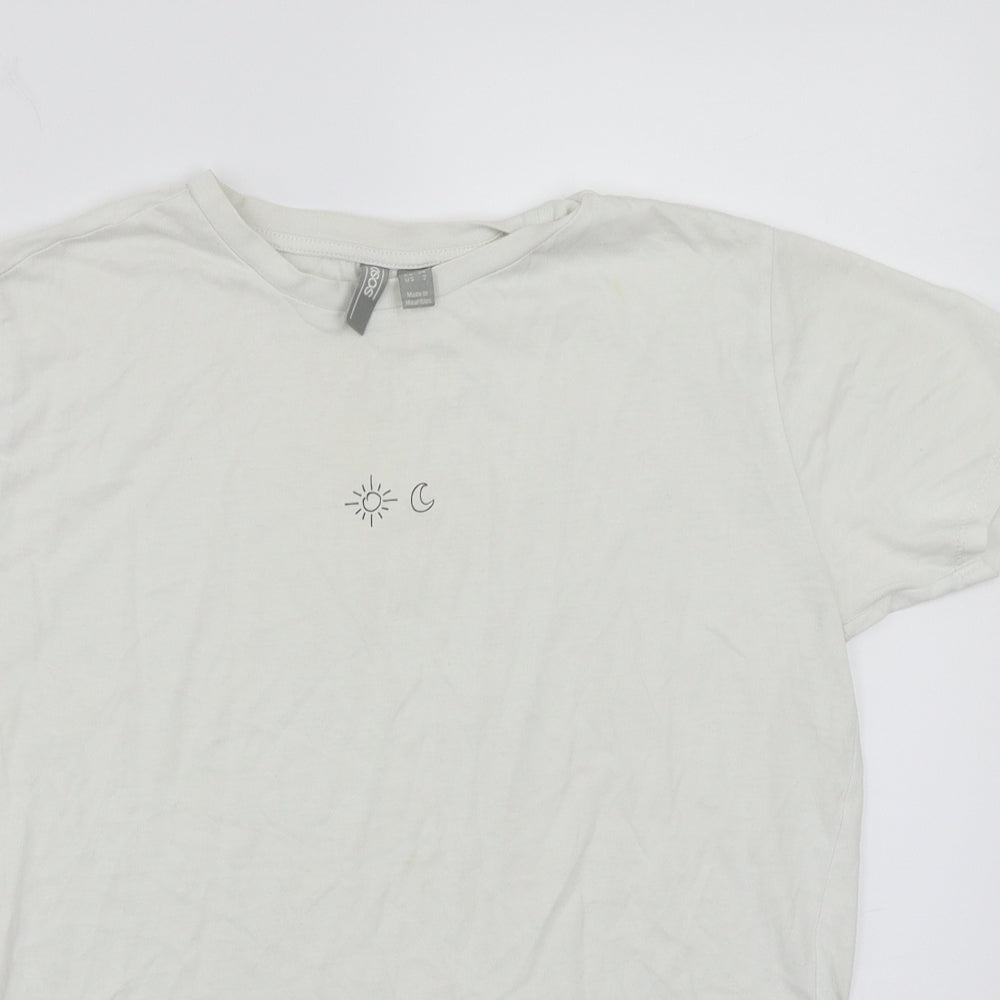 Womens UK Size 6 ASOS White Basic T-Shirt