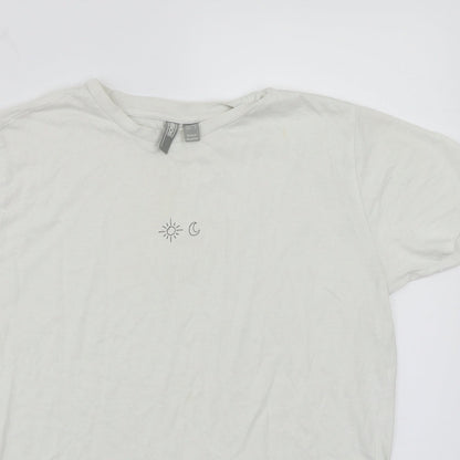 Womens UK Size 6 ASOS White Basic T-Shirt