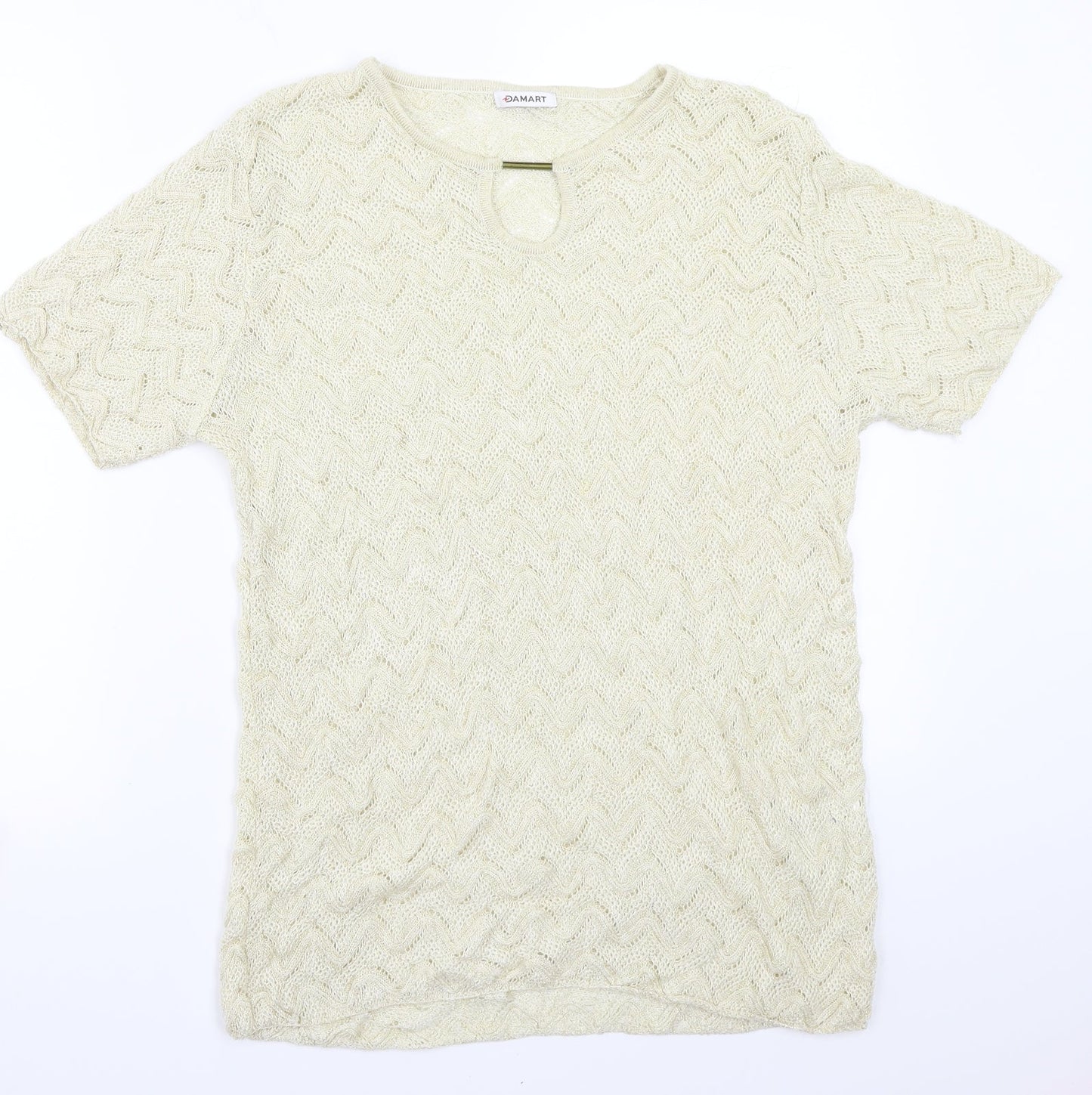 Womens UK Size M Damart Beige Basic T-Shirt