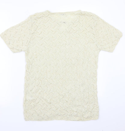 Womens UK Size M Damart Beige Basic T-Shirt