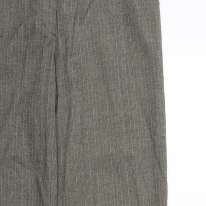 TU Womens Brown Striped  Trousers  Size 14 L28 in