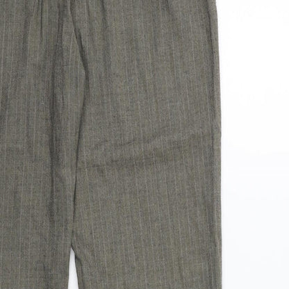 TU Womens Brown Striped  Trousers  Size 14 L28 in