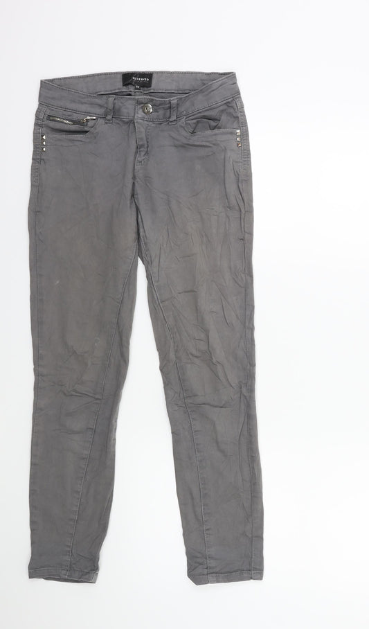 Womens UK Size 6 RESERVED Regular Fit Skinny Grey Jeans