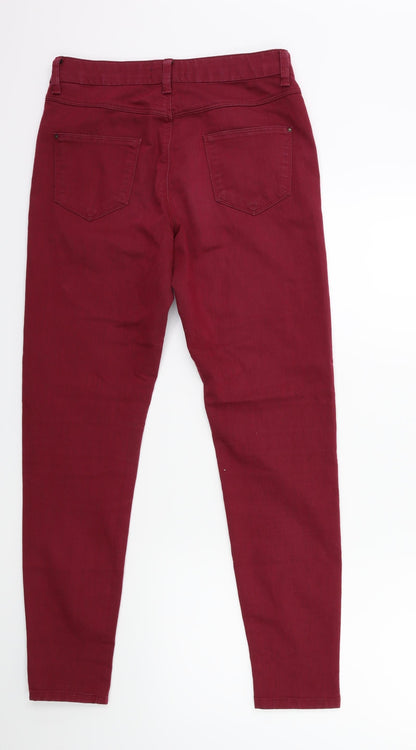 Womens UK Size 10 Marks and Spencer Regular Fit Skinny Red Jeans