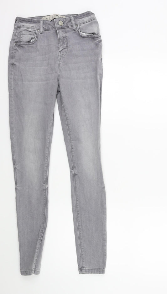 Denim & Co. Womens Grey  Denim Skinny Jeans Size 8 L29 in