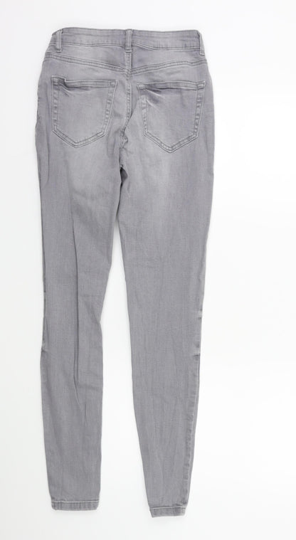 Denim & Co. Womens Grey  Denim Skinny Jeans Size 8 L29 in