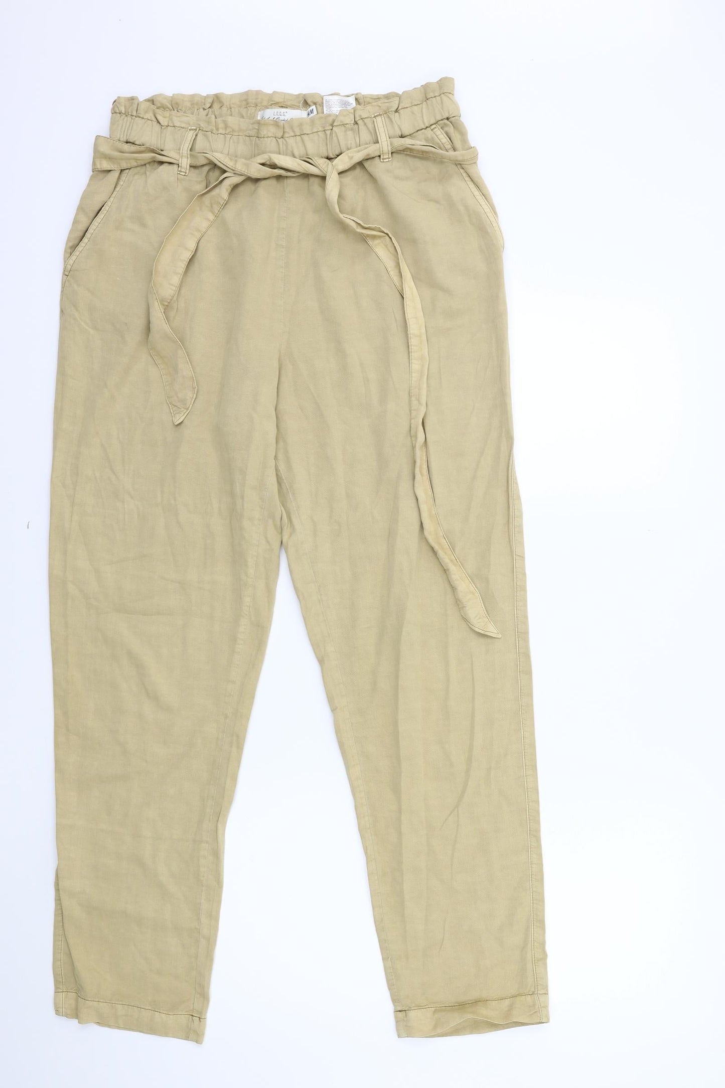 Womens UK Size 14 H&M Regular Fit  Beige Trousers