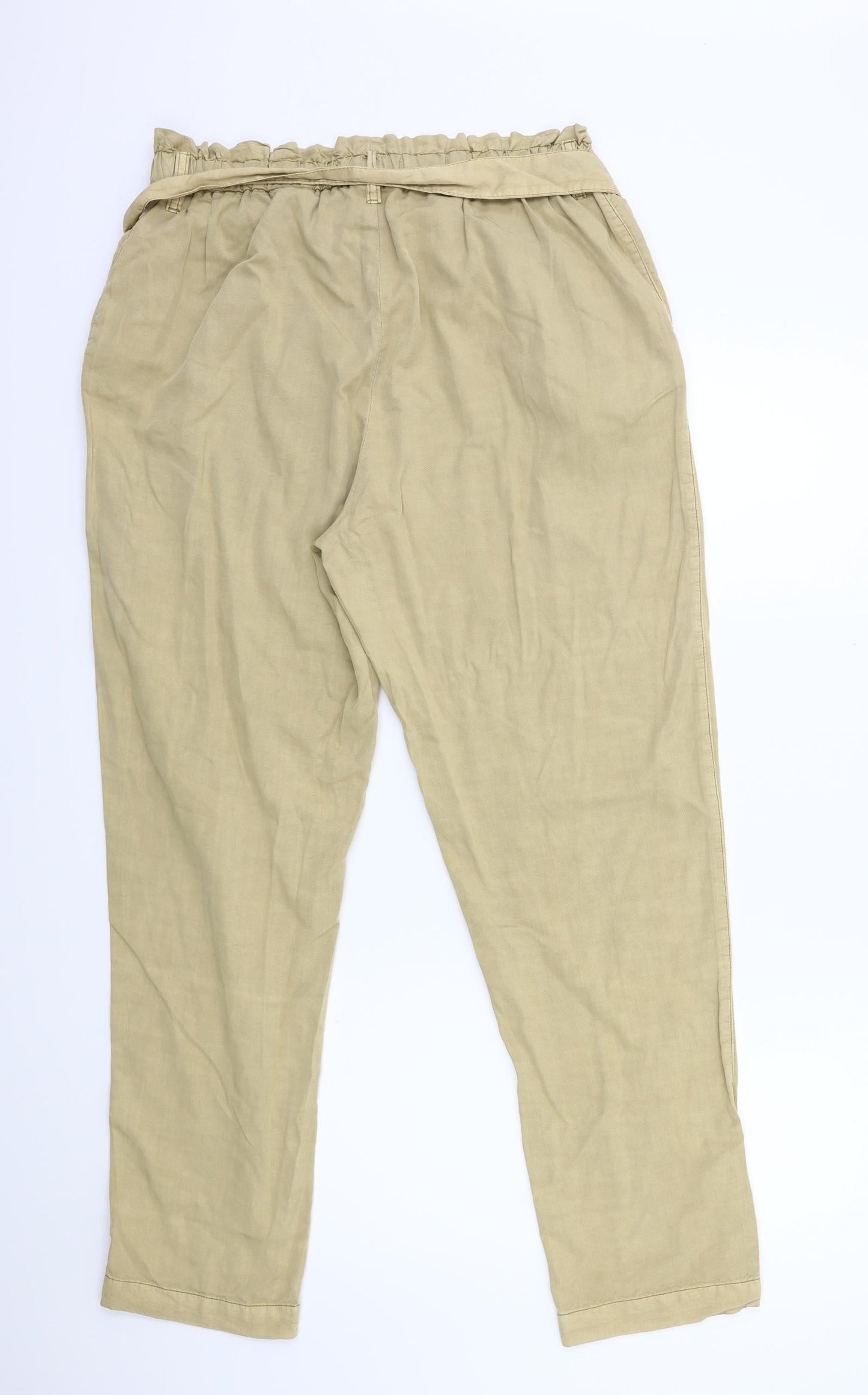 Womens UK Size 14 H&M Regular Fit  Beige Trousers