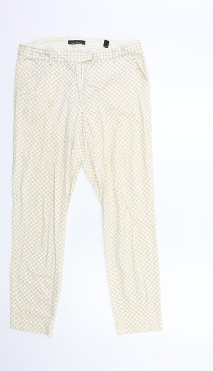 HELENE FICHER Womens Beige Geometric  Trousers  Size 30 in L28 in