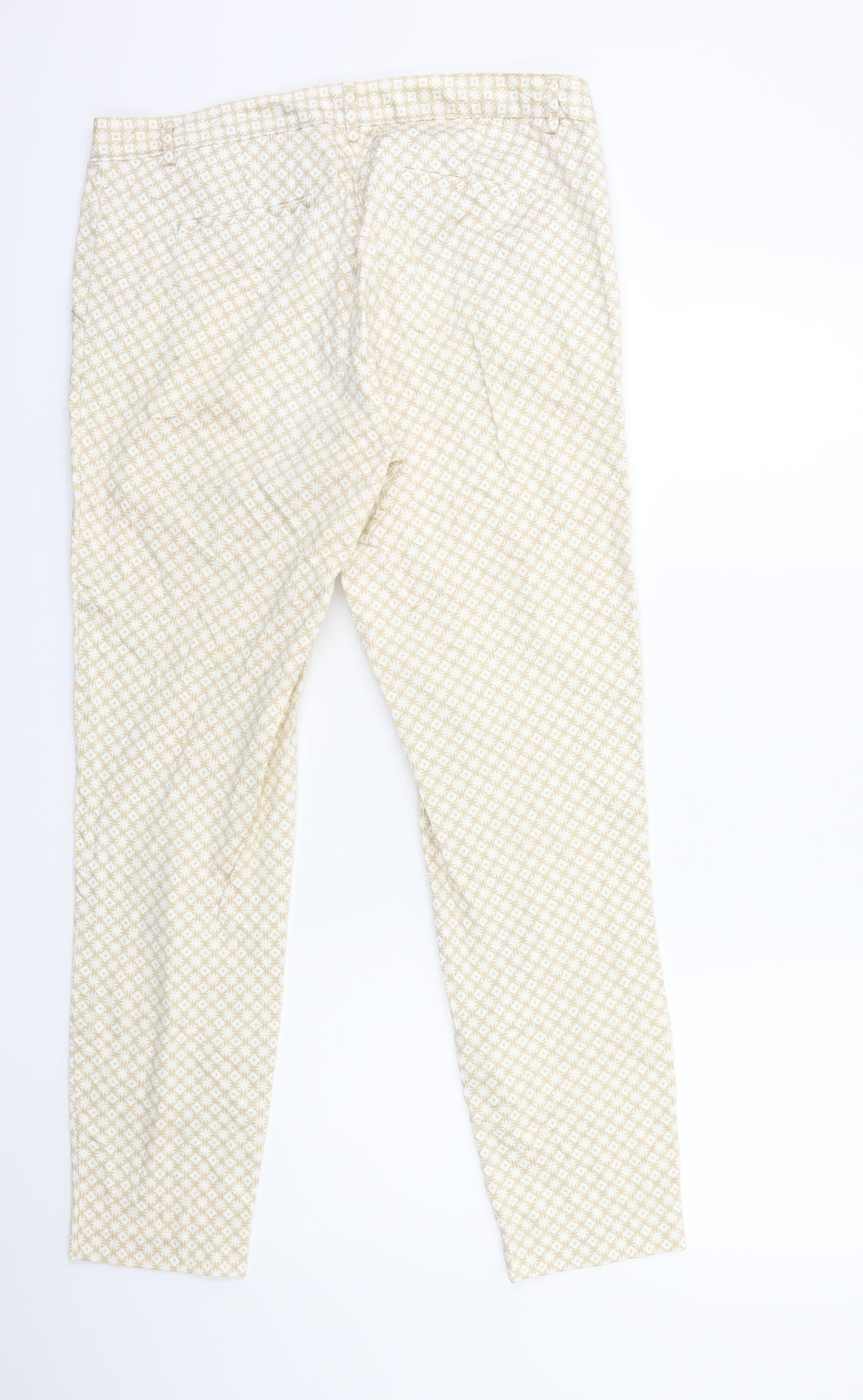 HELENE FICHER Womens Beige Geometric  Trousers  Size 30 in L28 in