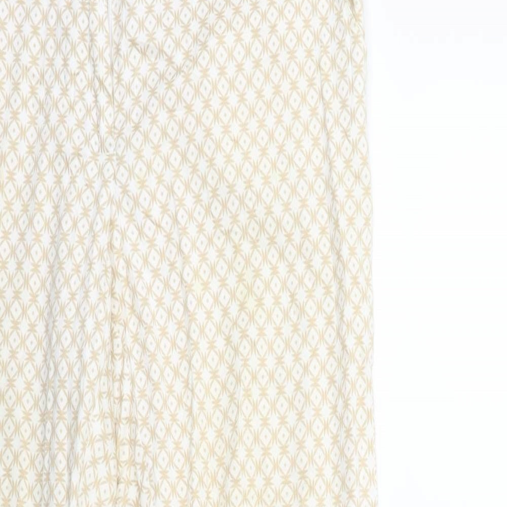 HELENE FICHER Womens Beige Geometric  Trousers  Size 30 in L28 in