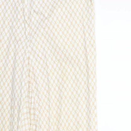 HELENE FICHER Womens Beige Geometric  Trousers  Size 30 in L28 in