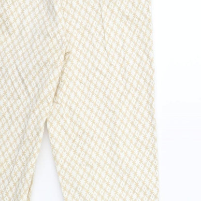 HELENE FICHER Womens Beige Geometric  Trousers  Size 30 in L28 in