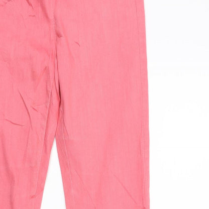 Womens UK Size XS VERO MODA Regular Fit Skinny Pink Jeans