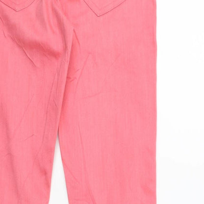 Womens UK Size XS VERO MODA Regular Fit Skinny Pink Jeans