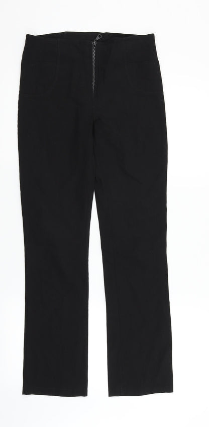 Womens UK Size 10 Preworn Regular Fit  Black Trousers