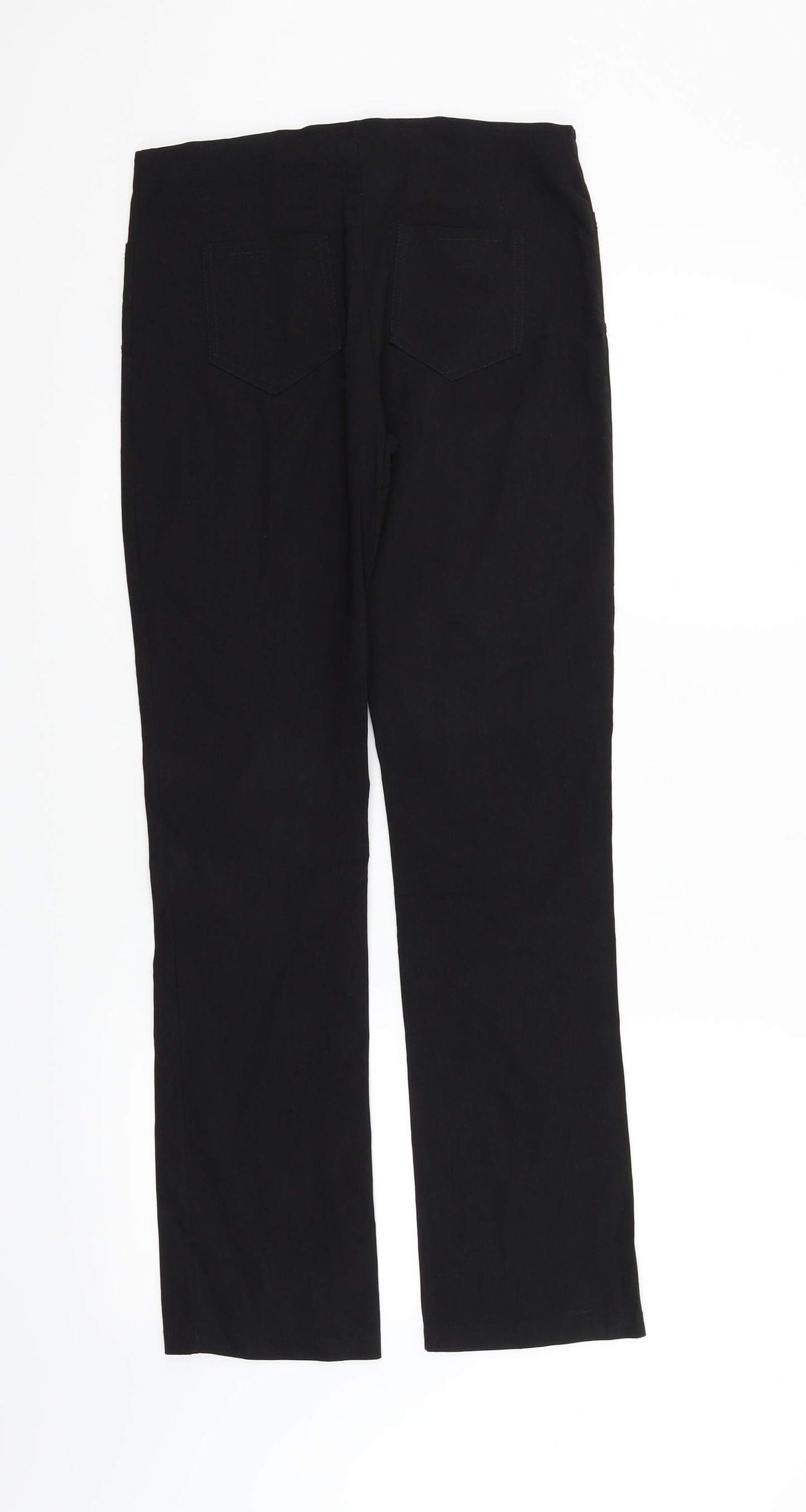 Womens UK Size 10 Preworn Regular Fit  Black Trousers