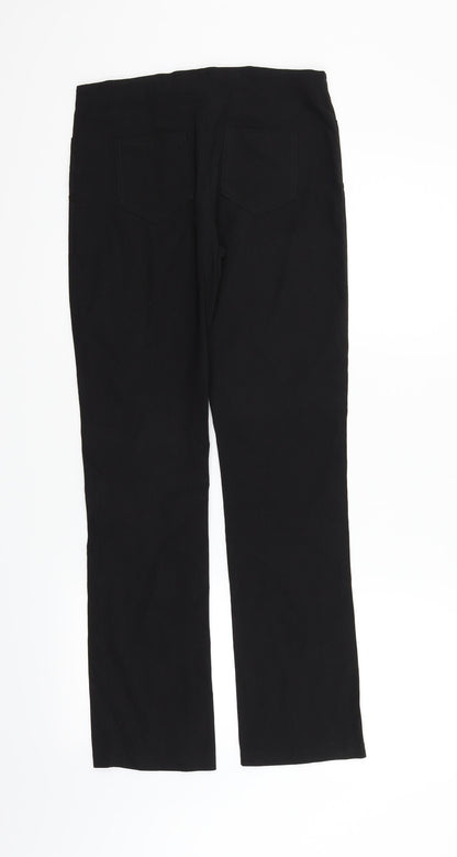 Womens UK Size 10 Preworn Regular Fit  Black Trousers