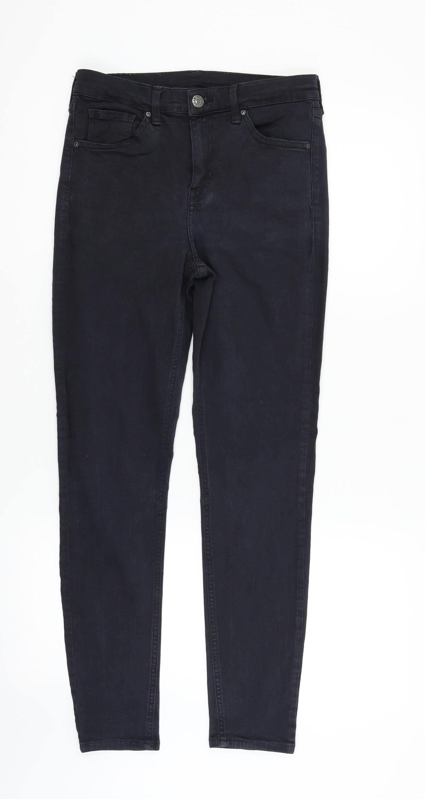 Topshop Womens Black   Straight Jeans Size S L32 in